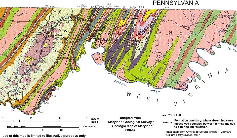 Geologic Map of Allegany County