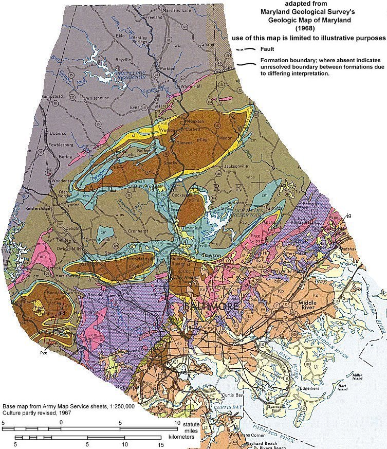 Baltimore County Geologic Map (1968)