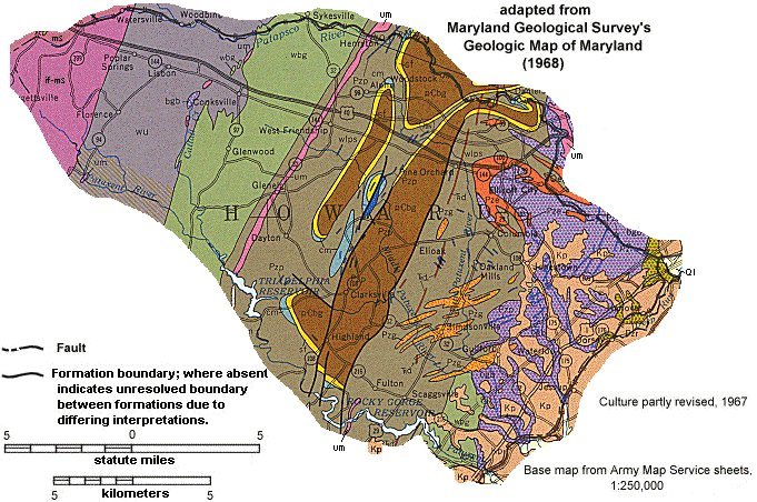 Geologic Map of Howard County (1968)